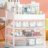 Organizator de machiaj Cutie de depozitare cosmetice de mare capacitate Container de bijuterii pentru mască facială cu sertar Organizator de articole diverse de birou de birou