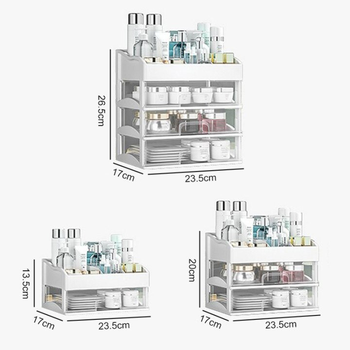 Organizator de machiaj Cutie de depozitare cosmetice de mare capacitate Container de bijuterii pentru mască facială cu sertar Organizator de articole diverse de birou de birou