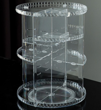 Organizator rotativ de machiaj Suport perie de machiaj Cutie de depozitare pentru bijuterii cosmetice pentru îngrijirea pielii Organizator de vanitate Raft de organizare pentru baie