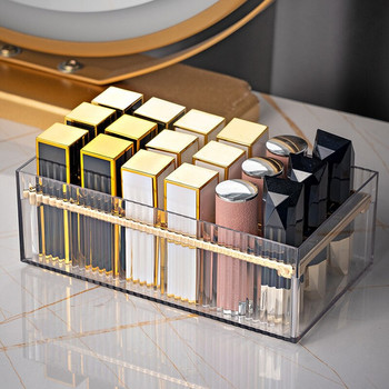 Clear 18 Grid Lipstick Storage Box Μακιγιάζ Organizer Storage Box Κραγιόν Βερνίκι νυχιών Βάση βάσης για καλλυντικά Organizer Box