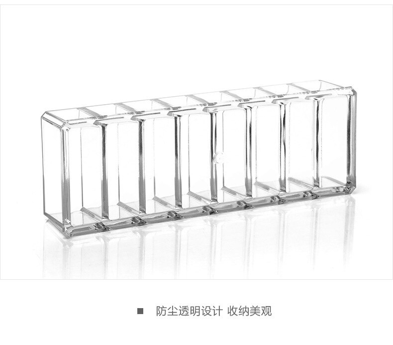 Acrylic Eyeshadow AG Grid Lattice Clear Lipsticks Holder Storage Box Πινέλο Μακιγιάζ Organizer Δοχεία αποθήκευσης μακιγιάζ