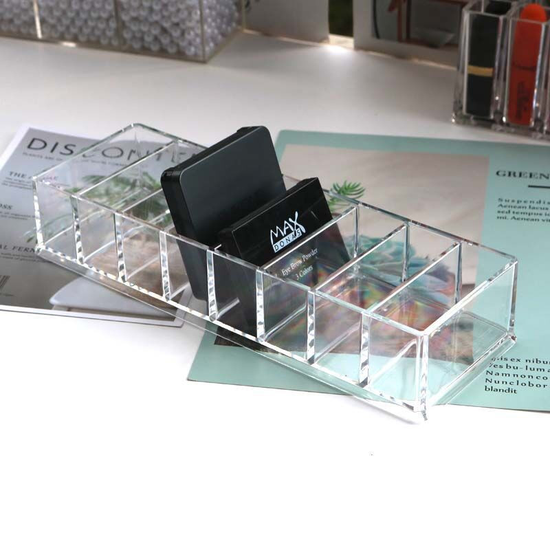 Acrylic Eyeshadow AG Grid Lattice Clear Lipsticks Holder Storage Box Πινέλο Μακιγιάζ Organizer Δοχεία αποθήκευσης μακιγιάζ