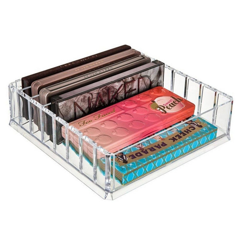 Acrylic Eyeshadow AG Grid Lattice Clear Lipsticks Holder Storage Box Πινέλο Μακιγιάζ Organizer Δοχεία αποθήκευσης μακιγιάζ