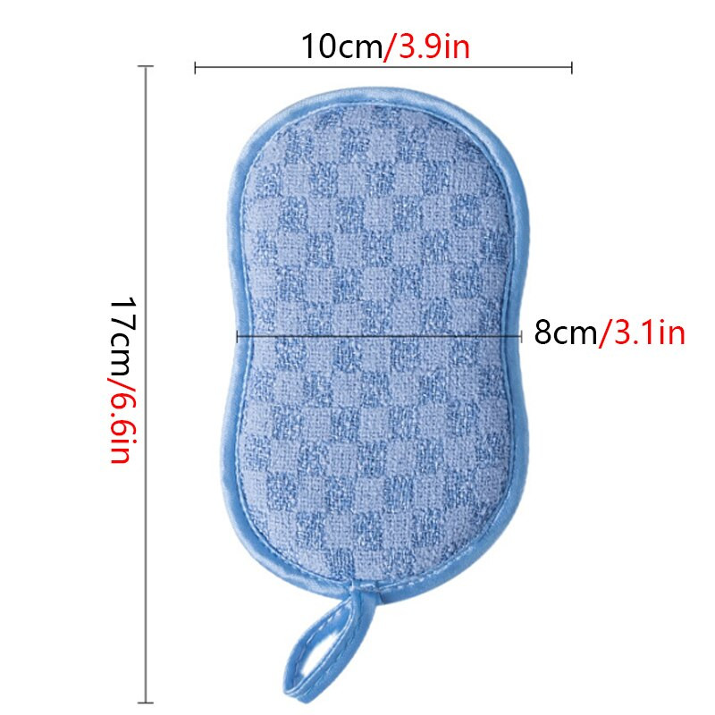 Multifunktsionaalne käsn-köögipuhastushari, bambuskiust kahepoolne käsn-puhastusnõu Küürimispadi Magic puhastushari