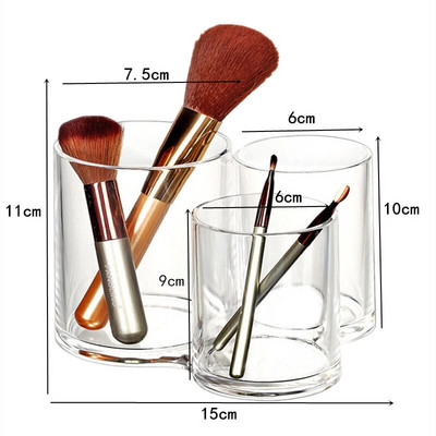 Ακρυλική θήκη για στυλό φρυδιών Διαφανές κουτί αποθήκευσης καλλυντικών Pendientes Organizers For Dresser Ενσωματωμένος οργανωτής βερνικιού νυχιών