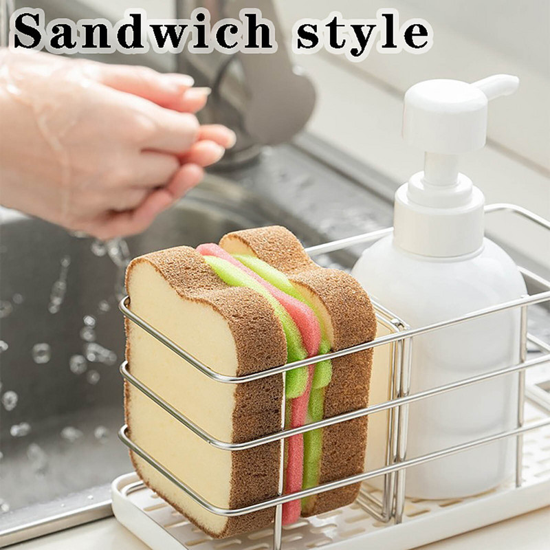 Forma pâinii Burete Sandwich Spălat vase Melanină Ştergeţi oală Perie Accesorii pentru curăţenie de uz casnic Curăţat Accesorii de bucătărie Instrumente
