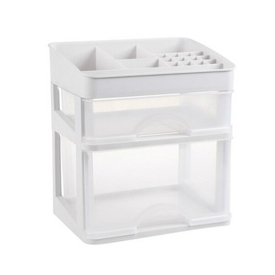 Οργάνωση μακιγιάζ μπάνιου Γυναικεία καλλυντικά Κουτί αποθήκευσης Επιτραπέζιου συρταριού Συρτάρι πολλαπλών στρώσεων κοσμήματα Δοχείο αξεσουάρ για κραγιόν