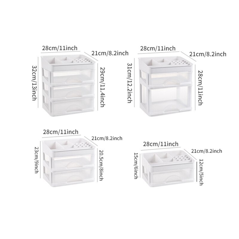 Οργάνωση μακιγιάζ μπάνιου Γυναικεία καλλυντικά Κουτί αποθήκευσης Επιτραπέζιου συρταριού Συρτάρι πολλαπλών στρώσεων κοσμήματα Δοχείο αξεσουάρ για κραγιόν