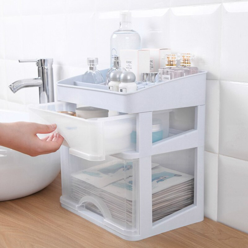 Οργάνωση μακιγιάζ μπάνιου Γυναικεία καλλυντικά Κουτί αποθήκευσης Επιτραπέζιου συρταριού Συρτάρι πολλαπλών στρώσεων κοσμήματα Δοχείο αξεσουάρ για κραγιόν