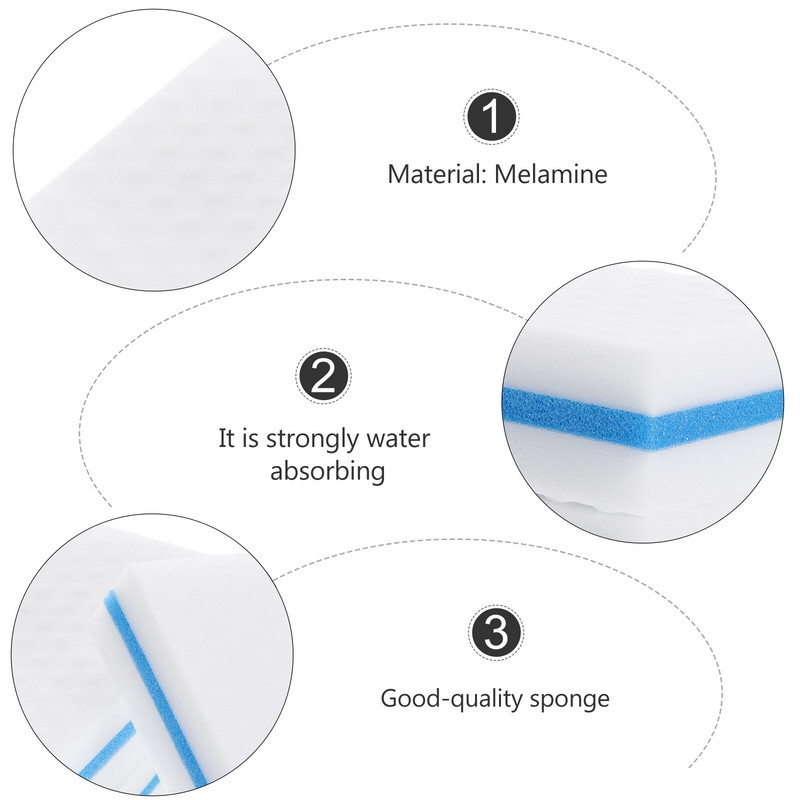 Käsn Puhastusnõu Käsnad Küürimismasin Köök Scratch Scrub Mittepuhastav klaas Korduvkasutatav melamiinpeegli pesupadjad Tööriistanõud