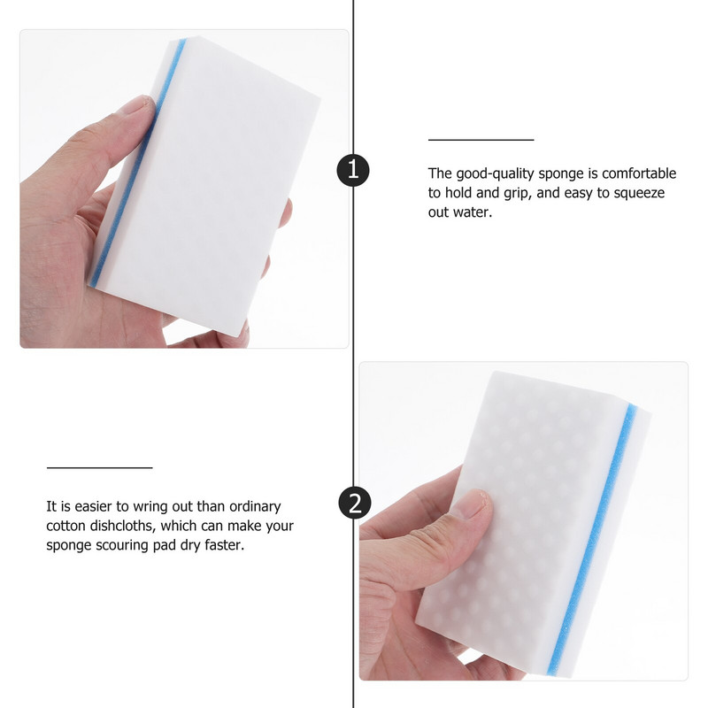 Käsn Puhastusnõu Käsnad Küürimismasin Köök Scratch Scrub Mittepuhastav klaas Korduvkasutatav melamiinpeegli pesupadjad Tööriistanõud