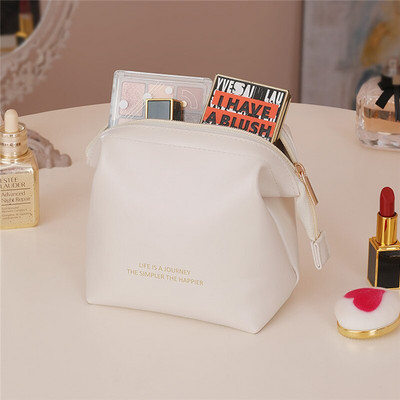 Τσάντα μακιγιάζ μεγάλης χωρητικότητας Δερμάτινη τσάντα καλλυντικών Γυναικεία τσάντα υγιεινής πολλαπλών χρήσεων Organizer Φορητή αδιάβροχη θήκη αποθήκευσης ταξιδιού