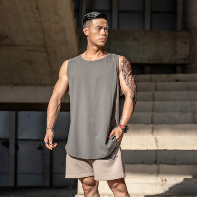 Νέο μοντέλο ανδρικό σπορ φανελάκι σε γκρι και λευκό χρώμα