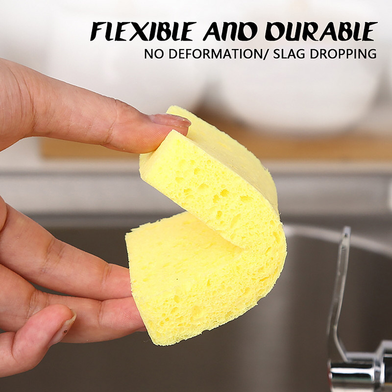 Pulpă de lemn Burete pentru spălat vase tigaie vase spălat vase bureți comprimați unelte pentru curățarea gospodăriei veselă de bucătărie perie de spălat vase