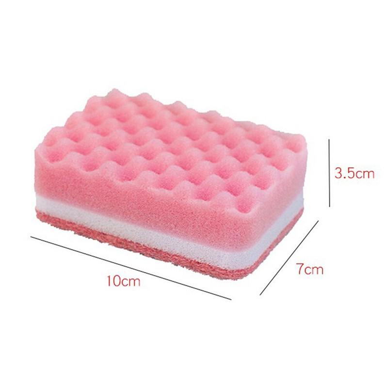 10 buc Burete de curățare multifuncțional cu undă mică de înaltă densitate Burete fără zgârieturi Bureți pentru spălat vase, folosiți pentru bucătărie, baie