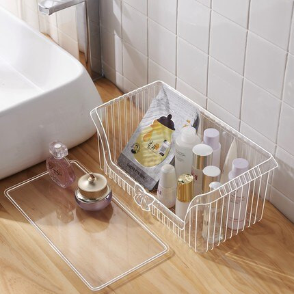 Prozirna kutija za pohranu kozmetike Stolni artefakt Maska za spavaonicu Kupaonica Stalci za njegu kože Veliki držač za organizaciju