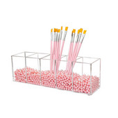 5 pesa akrüülist meigipintslid Organiseerimiskarbi mahuti hoiuruum Selge kosmeetikatoodete meigihoidla 2021