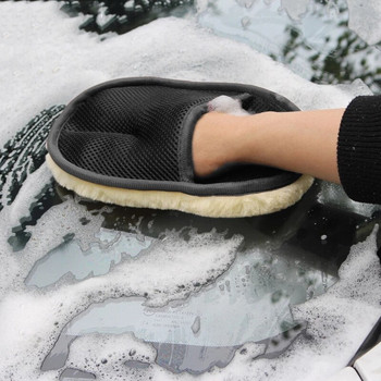 2 τμχ Μάλλινα γάντια πλυσίματος αυτοκινήτου Γάντια καθαρισμού αυτοκινήτου Microfiber Thicken Soft Wool Φροντίδα πλυντηρίου μοτοσικλετών Αυτοκίνητο Styling αυτοκινήτου