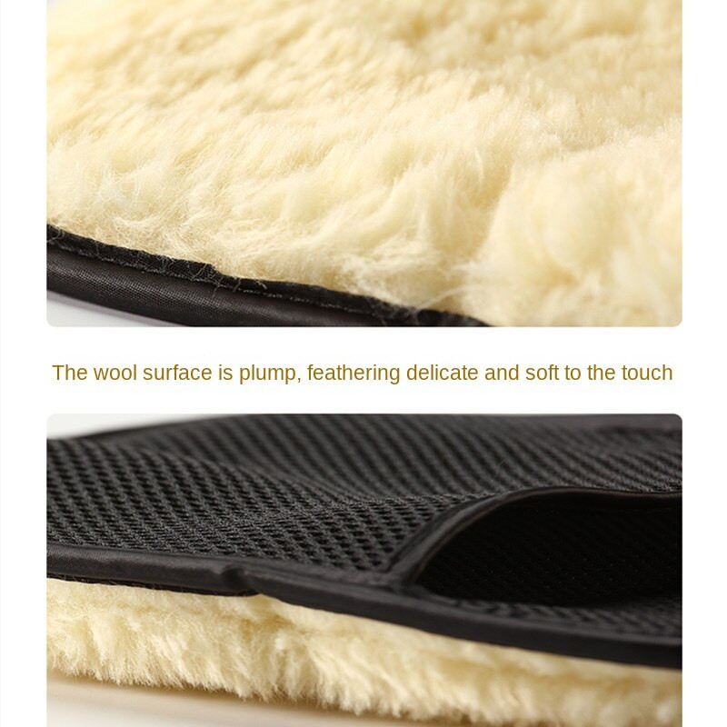 2 kom vunene rukavice za pranje automobila Rukavice za čišćenje automobila od mikrovlakana od zgušnjavanja meke vune Njega perilice za motocikle Stil automobila