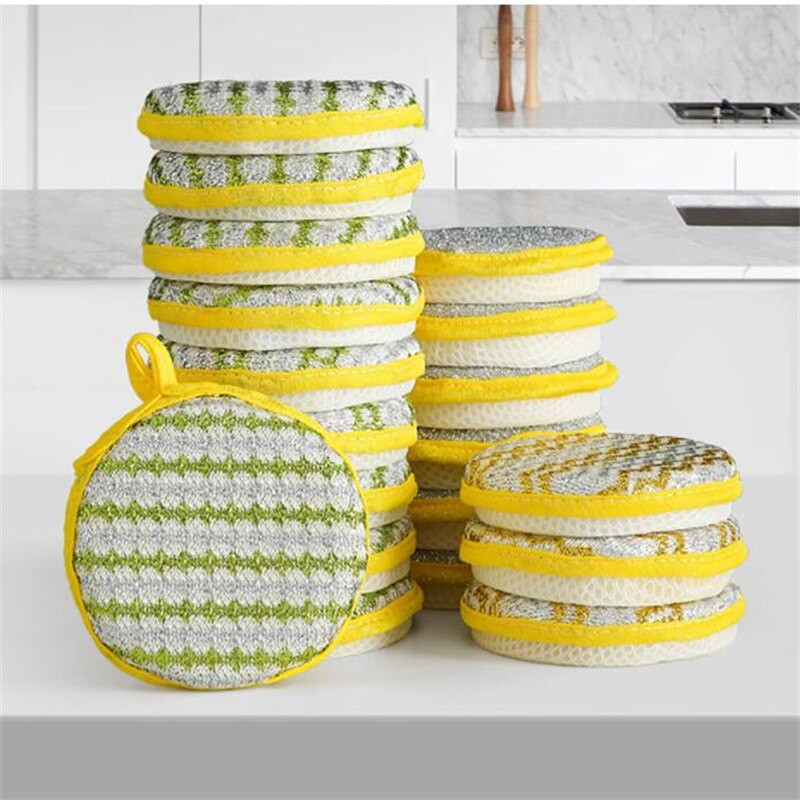 Σφουγγάρι διπλής όψεως κουζινικά σκεύη Βούρτσες κατά του λίπους Πανάκια καθαρισμού Σφουγγάρι πιάτων με ισχυρό αφρό Προμήθειες καθαρισμού κουζίνας σπιτιού