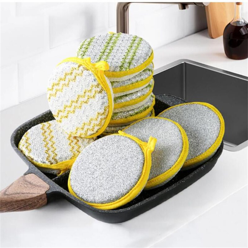 Σφουγγάρι διπλής όψεως κουζινικά σκεύη Βούρτσες κατά του λίπους Πανάκια καθαρισμού Σφουγγάρι πιάτων με ισχυρό αφρό Προμήθειες καθαρισμού κουζίνας σπιτιού