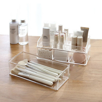 C2 Acrylic Makeup Brush Storage Box for Cosmetics Makeup Storage Lipstick Jewelry Organizer Εργαλεία σπιτιού Δώρο του Αγίου Βαλεντίνου