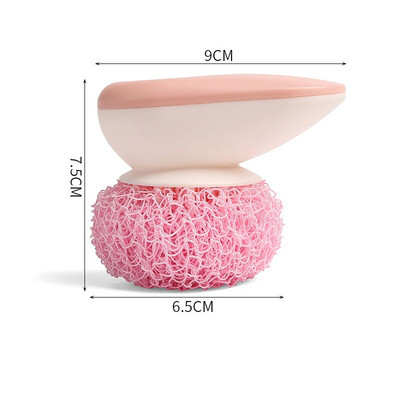 Βούρτσα πλυσίματος πιάτων με μπάλα Nano Cleaning με λαβή Αντικαθιστώμενη κεφαλή βούρτσας Υλικό νάιλον που δεν βλάπτει Κατσαρόλα Εργαλεία καθαρισμού κουζίνας σπιτιού