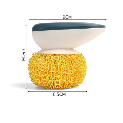 Βούρτσα πλυσίματος πιάτων με μπάλα Nano Cleaning με λαβή Αντικαθιστώμενη κεφαλή βούρτσας Υλικό νάιλον που δεν βλάπτει Κατσαρόλα Εργαλεία καθαρισμού κουζίνας σπιτιού