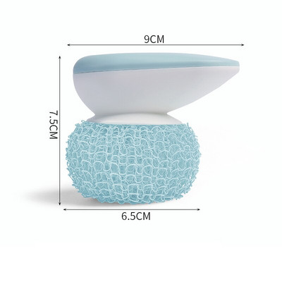 Βούρτσα πλυσίματος πιάτων με μπάλα Nano Cleaning με λαβή Αντικαθιστώμενη κεφαλή βούρτσας Υλικό νάιλον που δεν βλάπτει Κατσαρόλα Εργαλεία καθαρισμού κουζίνας σπιτιού