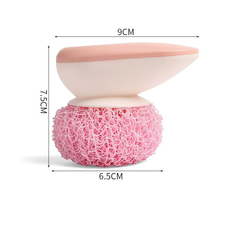 Βούρτσα πλυσίματος πιάτων με μπάλα Nano Cleaning με λαβή Αντικαθιστώμενη κεφαλή βούρτσας Υλικό νάιλον που δεν βλάπτει Κατσαρόλα Εργαλεία καθαρισμού κουζίνας σπιτιού