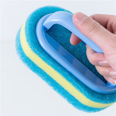 Käsnpuhastushari käepidemega Ei kahjusta käsi 3 kihi paksune ülimalt vett imav Kasulikud koduköögi puhastusvahendid