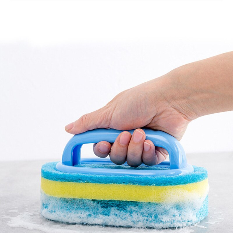 Käsnpuhastushari käepidemega Ei kahjusta käsi 3 kihi paksune ülimalt vett imav Kasulikud koduköögi puhastusvahendid