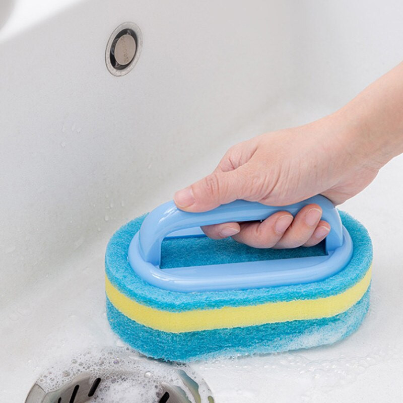 Käsnpuhastushari käepidemega Ei kahjusta käsi 3 kihi paksune ülimalt vett imav Kasulikud koduköögi puhastusvahendid