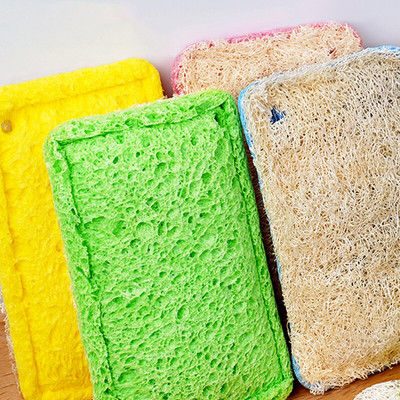 Kokkupressitud puidust tselluloosist puuvillased loofad Puhastuslapp nõudepesumasin Keskkonnasõbralik looduslik materjal, mis ei kahjusta käsi Köögipuhastusvahendid