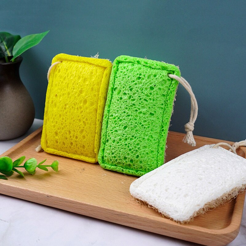 Kokkupressitud puidust tselluloosist puuvillased loofad Puhastuslapp nõudepesumasin Keskkonnasõbralik looduslik materjal, mis ei kahjusta käsi Köögipuhastusvahendid