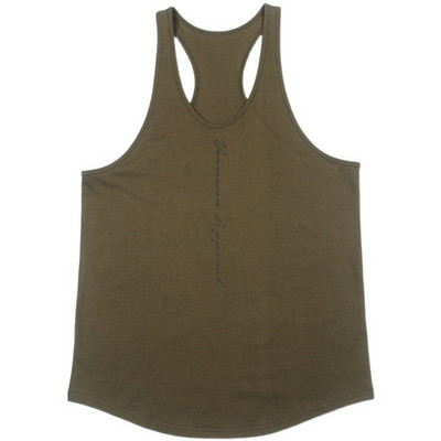 Ležerna muška majica bez rukava s natpisom