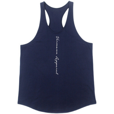 Ležerna muška majica bez rukava s natpisom