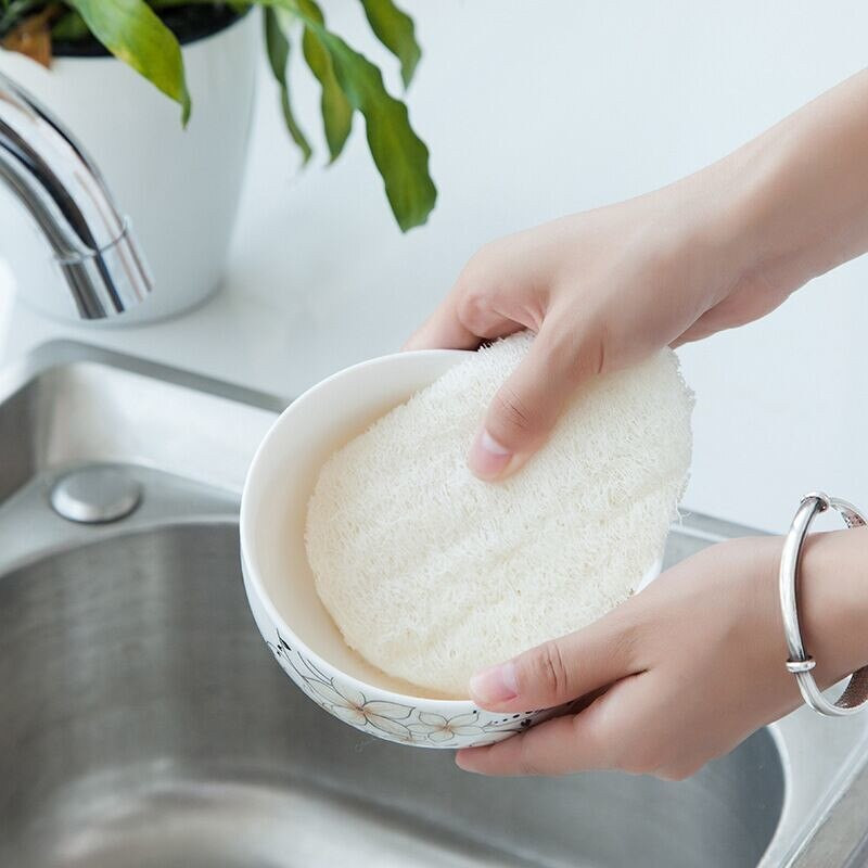 3 tk/partii Naturaalne pesusvamm Köögipesukäsnad Lihtne puhastada Pehmed kaussi/panniga köögividinad