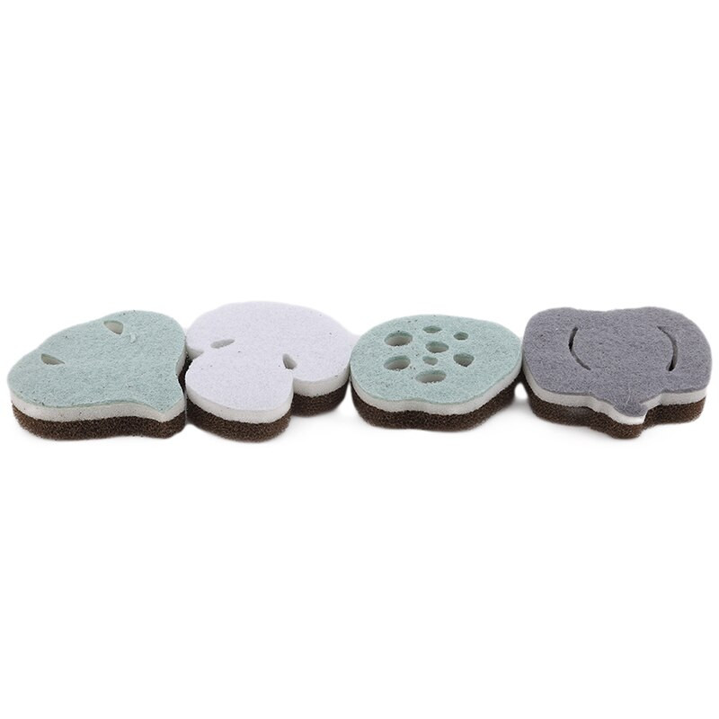 4 KOM slatke spužve u obliku mačke, 3 sloja spužve, spužve za jako upijanje vode, spužve za pranje posuđa Alat za čišćenje kuhinje