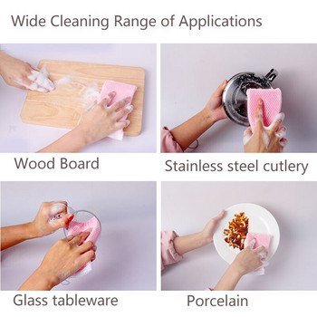 Σφουγγάρι καθαρισμού επιτραπέζιων σκευών VEHHE 5 συσκευασίες για πιάτα Μαντηλάκι νιπτήρα πισίνας Απολύμανση Αξεσουάρ κουζίνας Μπάνιο