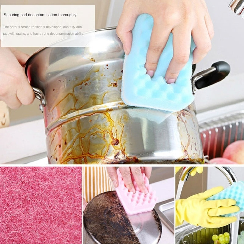 Spužva za pranje posuđa u obliku vala Artefakt za pranje posuđa i čišćenje lonca Kuhinjski jastučić za ribanje Krpa za pranje posuđa koja nije nauljena
