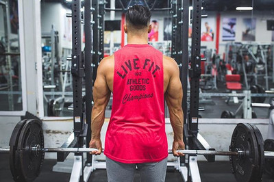 Sportska muška majica bez rukava s printom pogodna za fitness