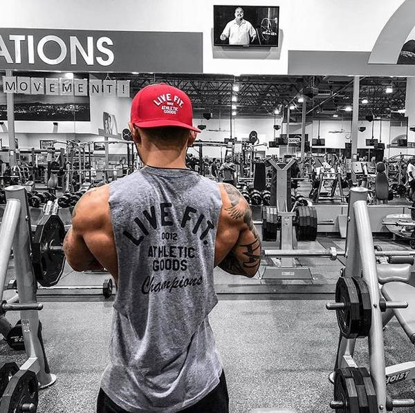 Sportska muška majica bez rukava s printom pogodna za fitness