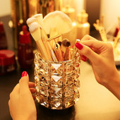 Στήριγμα πινέλου μακιγιάζ Organizer πολλαπλών χρήσεων Κρυστάλλινο καλλυντικό ράφι αποθήκευσης στυλό δοχείο αποθήκευσης Κουτί Γυναικεία εργαλεία οργάνωσης μακιγιάζ