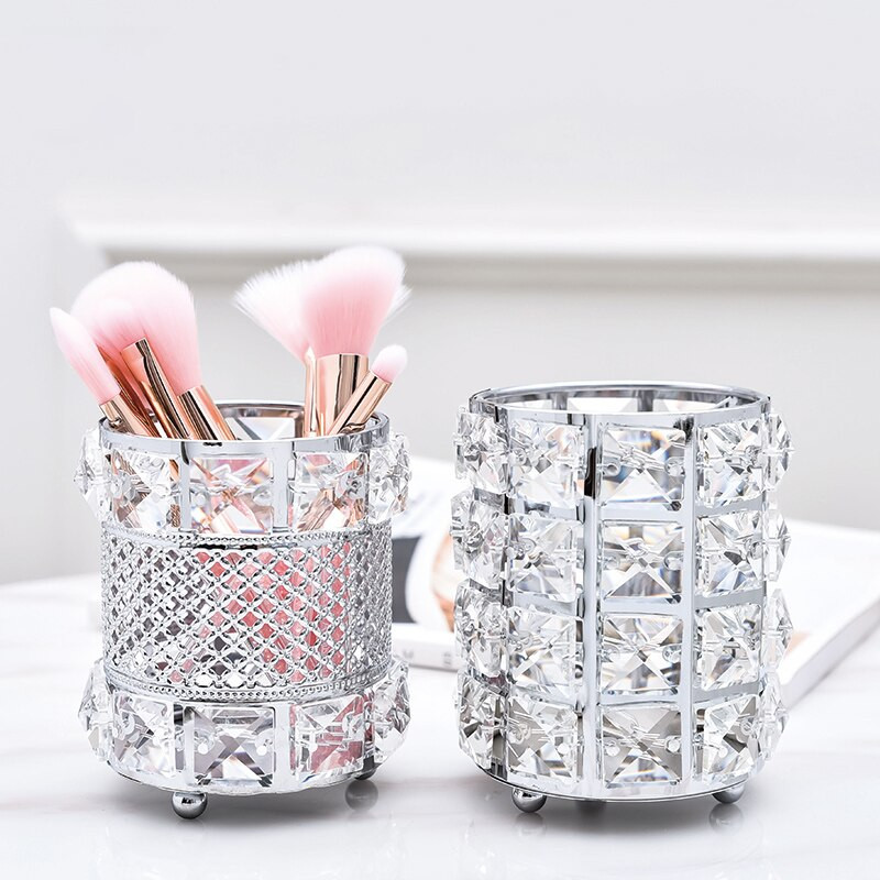 Στήριγμα πινέλου μακιγιάζ Organizer πολλαπλών χρήσεων Κρυστάλλινο καλλυντικό ράφι αποθήκευσης στυλό δοχείο αποθήκευσης Κουτί Γυναικεία εργαλεία οργάνωσης μακιγιάζ