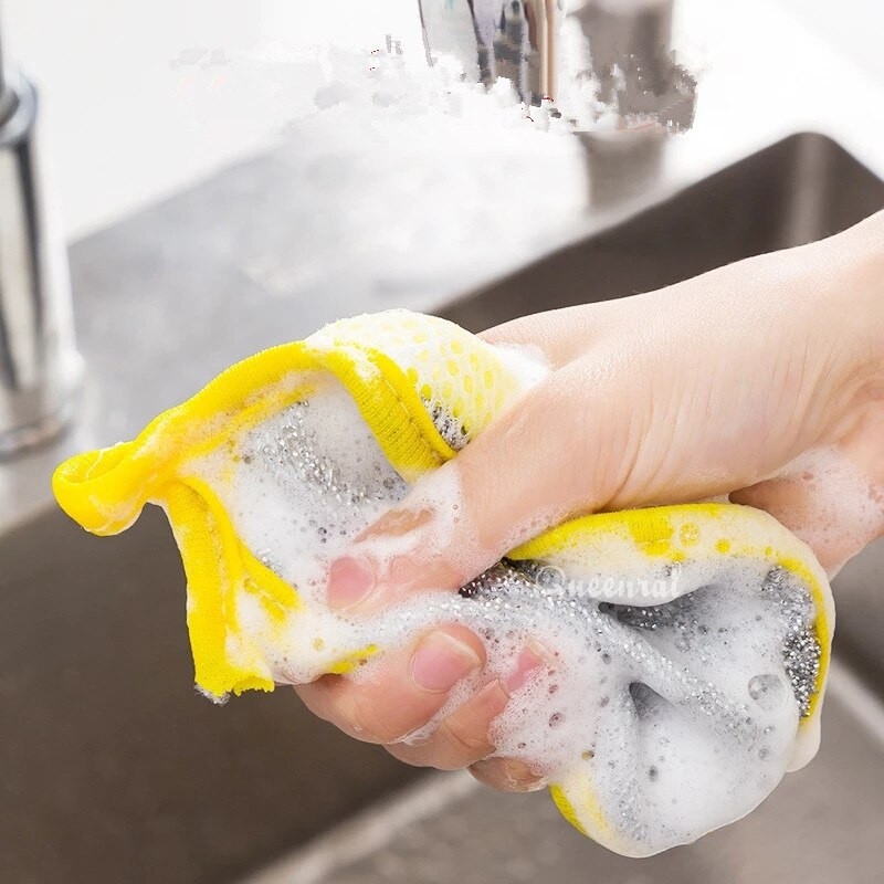 10 τμχ Σφουγγαράκι Πλαϊνό Πλύσιμο Πιάτων Σφουγγάρια Πλύσιμο Πιάτων Σφουγγάρια Εργαλεία Οικιακής Καθαριότητας Αξεσουάρ κουζίνας Βούρτσα επιτραπέζιων σκευών