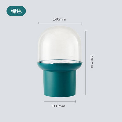 Πινέλο μακιγιάζ Κουτί αποθήκευσης Καλλυντική βάση Βούρτσα βάσης Βουρτσάκι με μολύβι φρυδιών με κάλυμμα για τη σκόνη