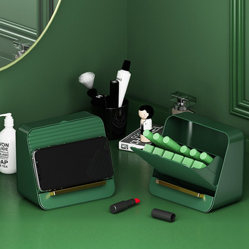 Κουτί αποθήκευσης κραγιόν Dustproof Cosmetic Organizer Box Make Up Rack Holder Mascara Lip glaze Desktop Organizer