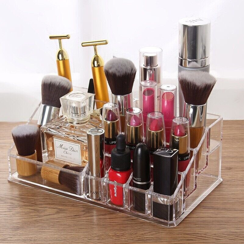 Uus kuum loominguline hoidik akrüülist läbipaistev hoiukarp meigipintslipulk, kosmeetika ehteümbris lauaarvuti korrashoidja
