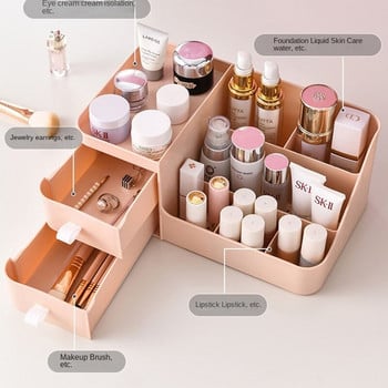 Organizer μακιγιάζ για συρτάρι European Style Jewelry Boxes for Women Organizer πολυτελείας για καλλυντικά Desktop Skincare Storage Box